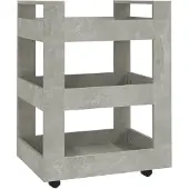 vidaXL Küchenwagen Betongrau 60x45x80 cm Holzwerkstoff