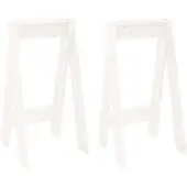 vidaXL Hocker 2 Stk. Weiß 40x40x75 cm Massivholz Kiefer
