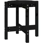 vidaXL Couchtisch Schwarz Ø 42,5x45 cm Massivholz Kiefer