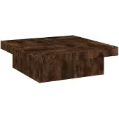 vidaXL Couchtisch Räuchereiche 90x90x28 cm Holzwerkstoff