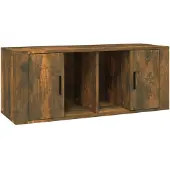 vidaXL TV-Schrank Räuchereiche 100x35x40 cm Holzwerkstoff