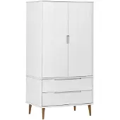 vidaXL Kleiderschrank MOLDE Weiß 90x55x175 cm Massivholz Kiefer