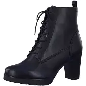 Tamaris Damen Stiefelette mit Plateau und Blockabsatz in Holzoptik 1-25190-41, Größe:39 EU, Farbe:Schwarz