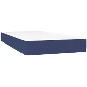 vidaXL Taschenfederkernmatratze Mittel Blau 90x190x20 cm Stoff