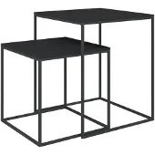 vidaXL Couchtisch-Set 2-tlg. Holzwerkstoff und Metall