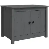 vidaXL Couchtisch Grau 71x49x55 cm Massivholz Kiefer