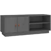 vidaXL TV-Schrank Grau 105x34x40 cm Massivholz Kiefer