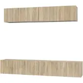 vidaXL 5-tlg. TV-Schrank-Set Sonoma-Eiche Holzwerkstoff