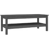 vidaXL Couchtisch Grau 110x50x40 cm Massivholz Kiefer
