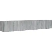 vidaXL 2-tlg. TV-Schrank-Set Grau Sonoma Holzwerkstoff