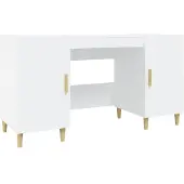 vidaXL Schreibtisch Weiß 140x50x75 cm Holzwerkstoff