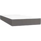 vidaXL Taschenfederkernmatratze Mittel Grau 100x200x20 cm Kunstleder