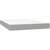 vidaXL Taschenfederkernmatratze Mittel Hellgrau 140x200x20 cm Stoff