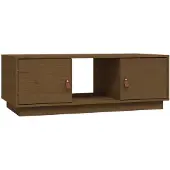 vidaXL Couchtisch Honigbraun 100x50x35 cm Massivholz Kiefer