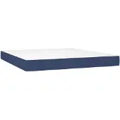 vidaXL Taschenfederkernmatratze Mittel Blau 160x200x20 cm Stoff