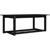 vidaXL Couchtisch Schwarz 110x55x45 cm Massivholz Kiefer