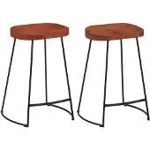 vidaXL Gavin Barhocker 2 Stk. 45x40x63 cm Massivholz Mango