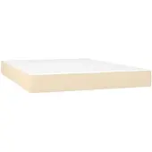 vidaXL Taschenfederkernmatratze Mittel Creme 140x200x20 cm Stoff