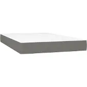 vidaXL Taschenfederkernmatratze Mittel Dunkelgrau 120x200x20 cm Stoff