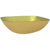 vidaXL Waschbecken Glas 42x42x14 cm Gold