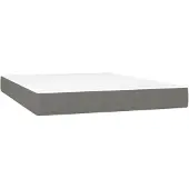 vidaXL Taschenfederkernmatratze Mittel Dunkelgrau 140x190x20 cm Stoff