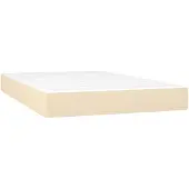 vidaXL Taschenfederkernmatratze Mittel Creme 120x200x20 cm Stoff