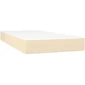 vidaXL Taschenfederkernmatratze Mittel Creme 80x200x20 cm Stoff