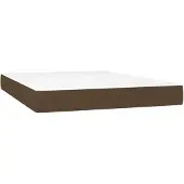 vidaXL Taschenfederkernmatratze Mittel Dunkelbraun 140x200x20 cm Stoff