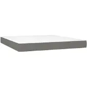 vidaXL Taschenfederkernmatratze Mittel Dunkelgrau 160x200x20 cm Stoff