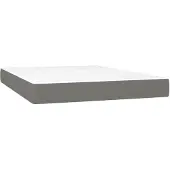 vidaXL Taschenfederkernmatratze Mittel Dunkelgrau 140x200x20 cm Stoff