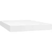 vidaXL Taschenfederkernmatratze Mittel Weiß 140x200x20 cm Kunstleder