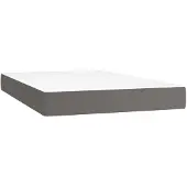 vidaXL Taschenfederkernmatratze Mittel Grau 120x200x20 cm Kunstleder