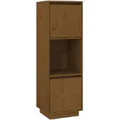 vidaXL Highboard Honigbraun 38x35x117 cm Massivholz Kiefer