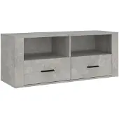 vidaXL TV-Schrank Betongrau 100x35x40 cm Holzwerkstoff
