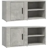 vidaXL TV-Schränke 2 Stk. Betongrau 80x31,5x36 cm Holzwerkstoff