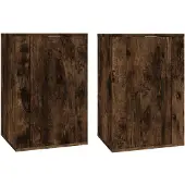 vidaXL TV-Wandschränke 2 Stk. Räuchereiche 40x34,5x60 cm
