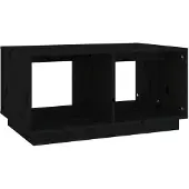 vidaXL Couchtisch Schwarz 80x50x40 cm Massivholz Kiefer