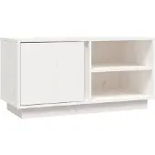 vidaXL TV-Schrank Weiß 80x35x40,5 cm Massivholz Kiefer