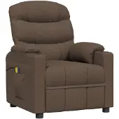 vidaXL Massagesessel Braun Stoff