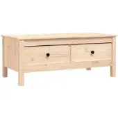 vidaXL Couchtisch 100x50x40 cm Massivholz Kiefer