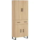 vidaXL Highboard Sonoma-Eiche 69,5x34x180 cm Holzwerkstoff