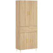 vidaXL Highboard Sonoma-Eiche 69,5x34x180 cm Holzwerkstoff