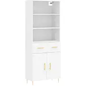 vidaXL Highboard Weiß 69,5x34x180 cm Holzwerkstoff
