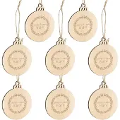 Yoursurprise Weihnachtsdeko aus Holz mit Name - Weihnachtskugel - 8 Stück