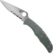 Spyderco Endura 4 Taschenmesser, FRN, foliage green, Wellenschliff