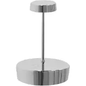 Zafferano Swap mini pro wiederaufladbare und dimmbare LED-Tischleuchte aus poliertem Chrom