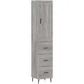 vidaXL Highboard Grau Sonoma 34,5x34x180 cm Holzwerkstoff
