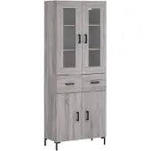vidaXL Highboard Grau Sonoma 69,5x34x180 cm Holzwerkstoff
