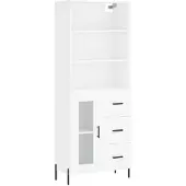 vidaXL Highboard Weiß 69,5x34x180 cm Holzwerkstoff