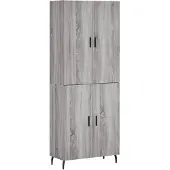 vidaXL Highboard Grau Sonoma 69,5x34x180 cm Holzwerkstoff